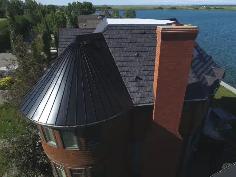 Custom Metal Roof with Turret